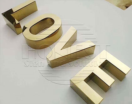 Stainless steel channel letters