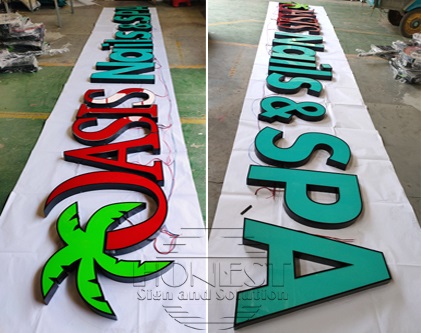 Front lit channel letters 10