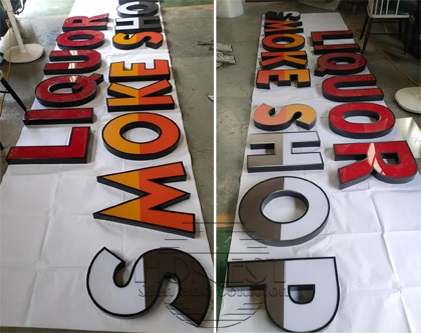 Front lit channel letters 6