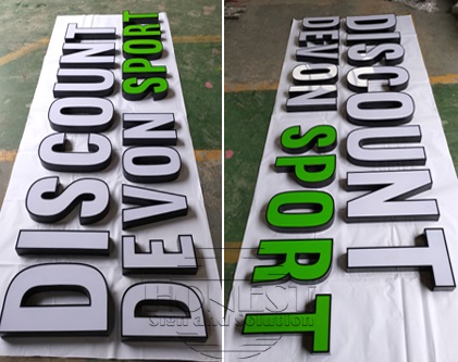 Front lit channel letters 8